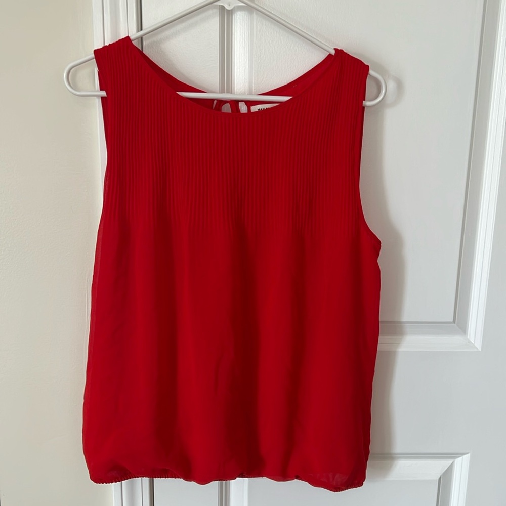 Max Studio Red Sleeveless Blouse Shirt